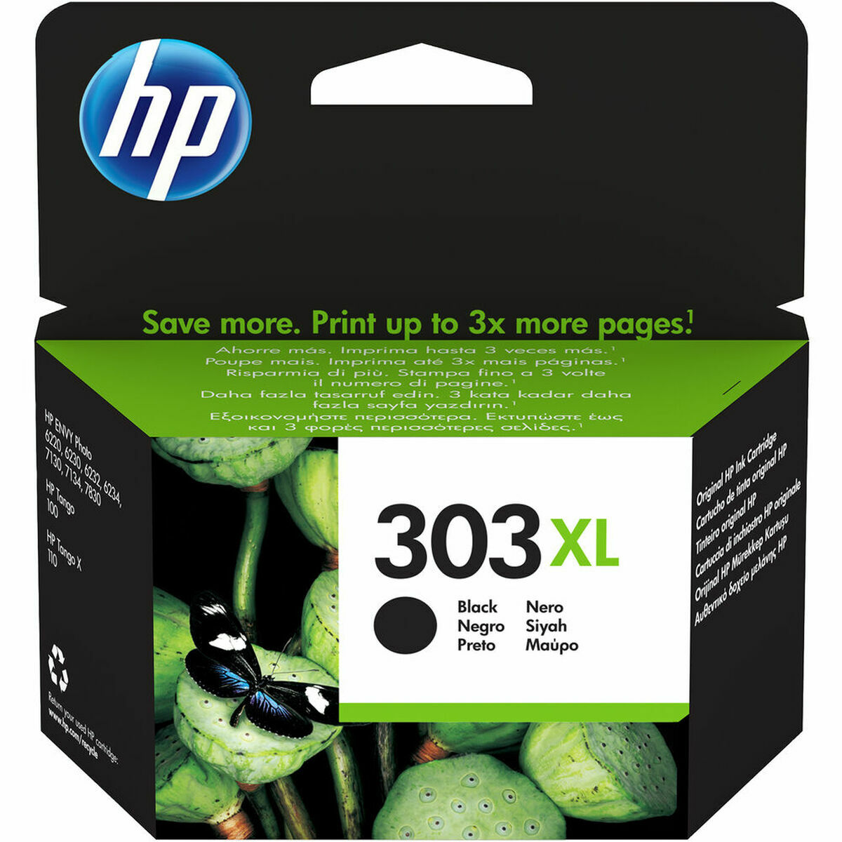 Alkunperäinen mustepatruuna HP Musta